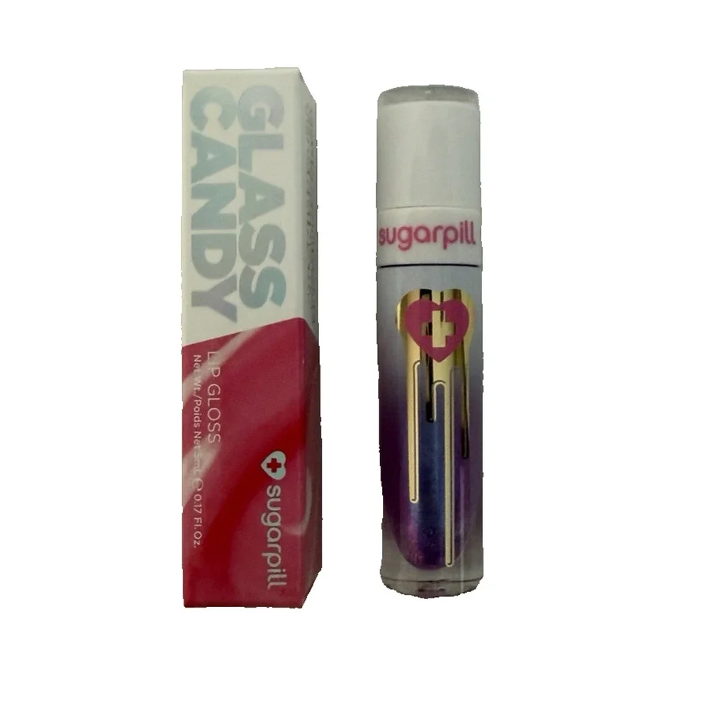 Sugarpill Cosmetics Glass Candy Lip Gloss Bloom High Gloss Sparkle Holo Lilac